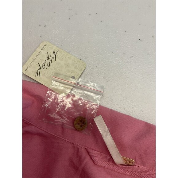 NEW Free People Button Down Lantern Sleeve Poplin Shirt Pink Oversized size‎ L - Picture 9 of 14